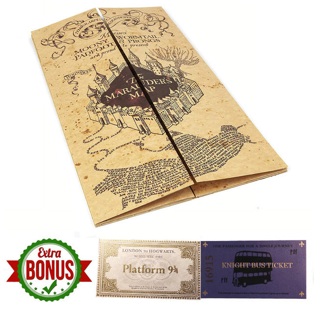 2019 New Popular Potters The Marauder's Map Wizard School Ticket Students Harried Collection Gifts Fans Party